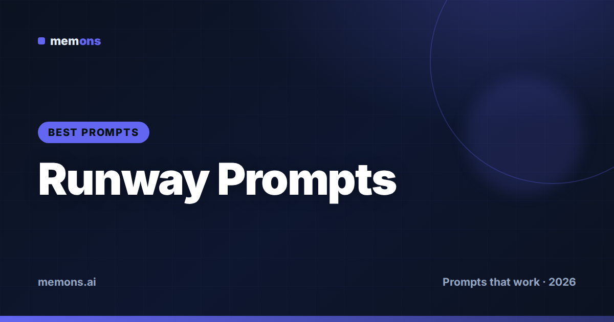 Cover for 35 Best Runway Prompts (2026)