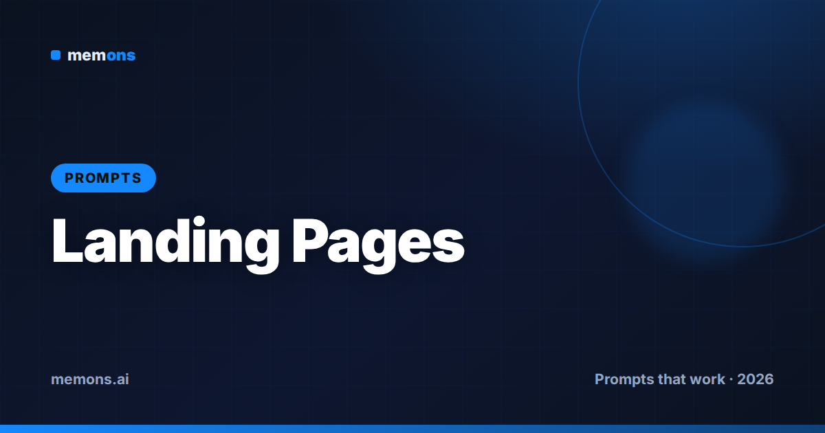 Cover for 24 Bolt.new Prompts for Landing Pages (2026)