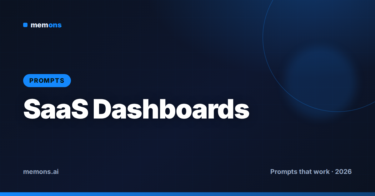 Cover for 24 Bolt.new Prompts for SaaS Dashboards (2026)