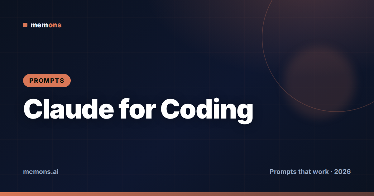Cover for 28 Claude Prompts for Coding (2026)