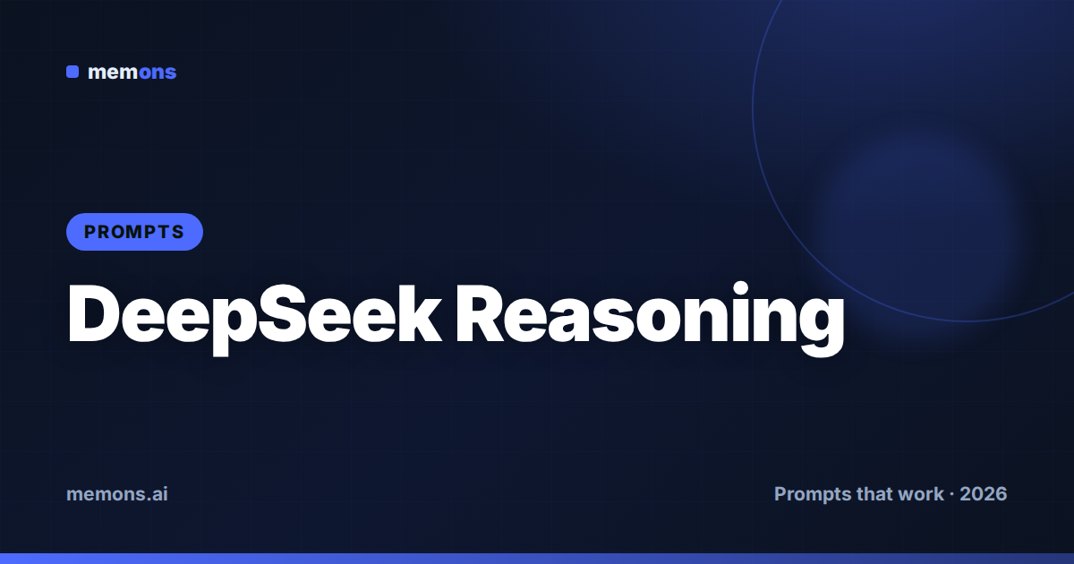 Cover for 24 DeepSeek Prompts for Reasoning & Math (2026)