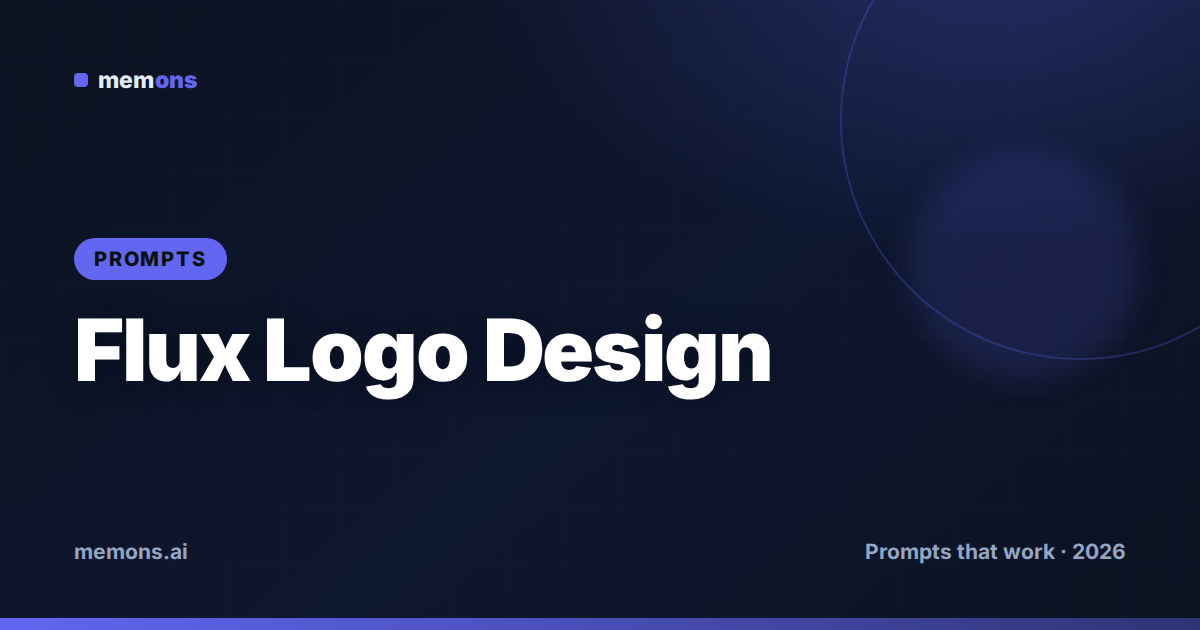 26 Flux Prompts for Logo Design (2026)