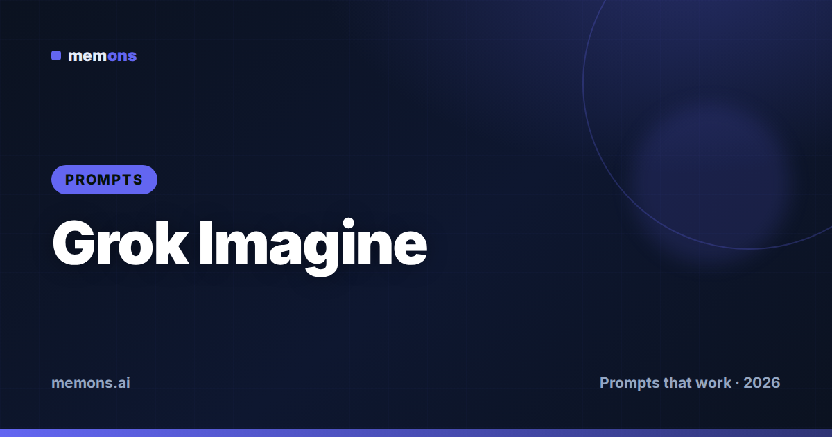 Cover for 30 Grok Imagine Prompts for Images & Video (2026)