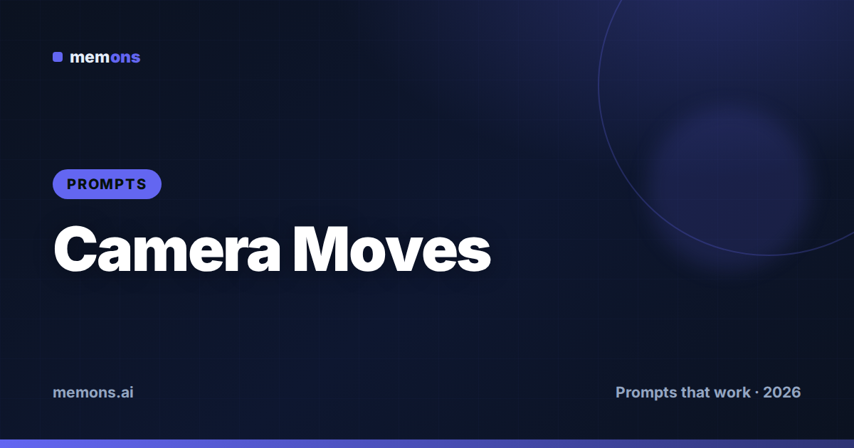 Cover for 32 Higgsfield Prompts for Camera Moves & Motion (2026)