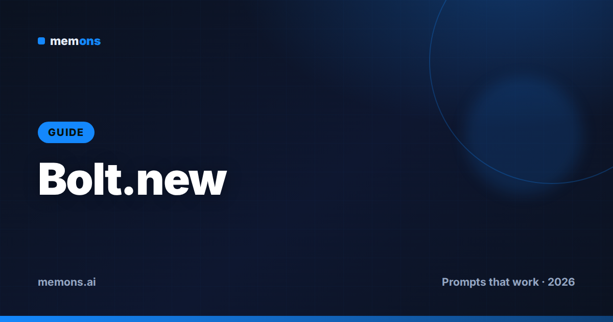 Cover for How to Prompt Bolt.new for Full-Stack Apps (2026): Formulas + Examples
