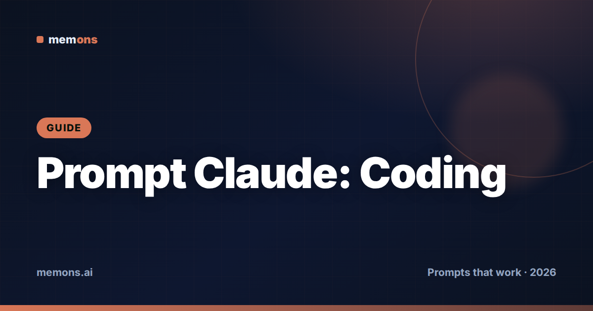 Prompt Claude: Coding
