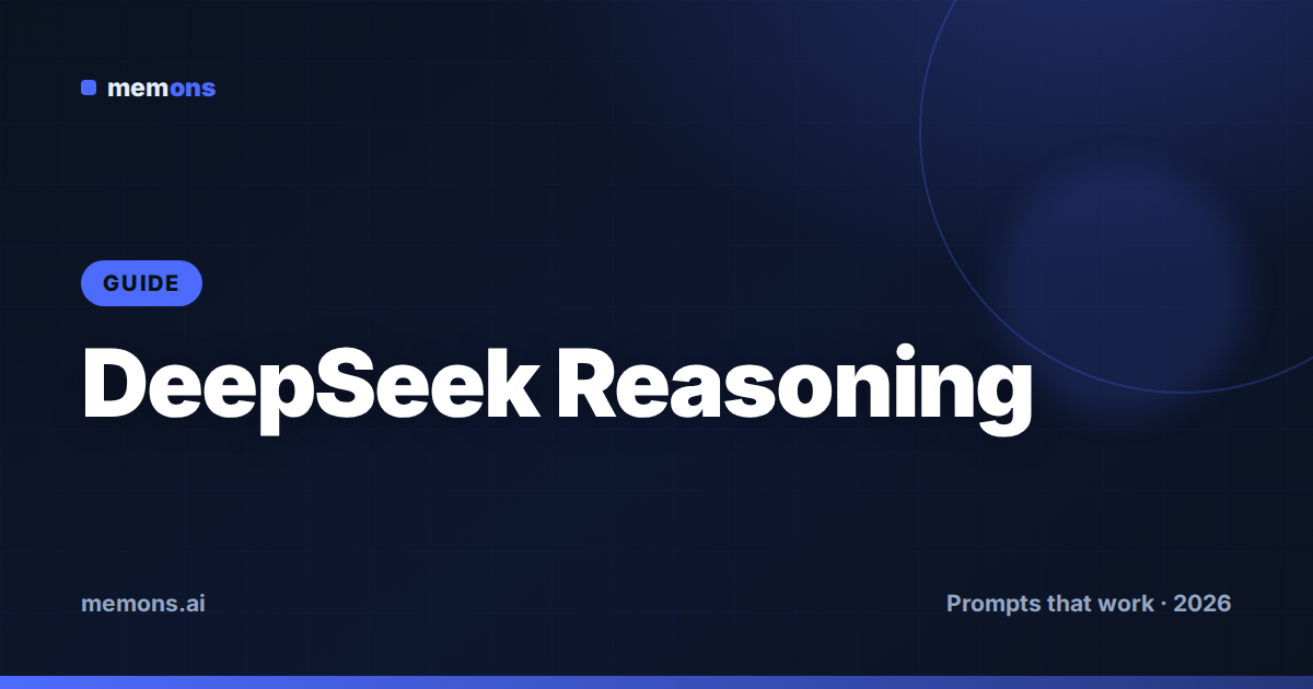 Cover for How to Prompt DeepSeek for Reasoning (2026): Formulas + Examples