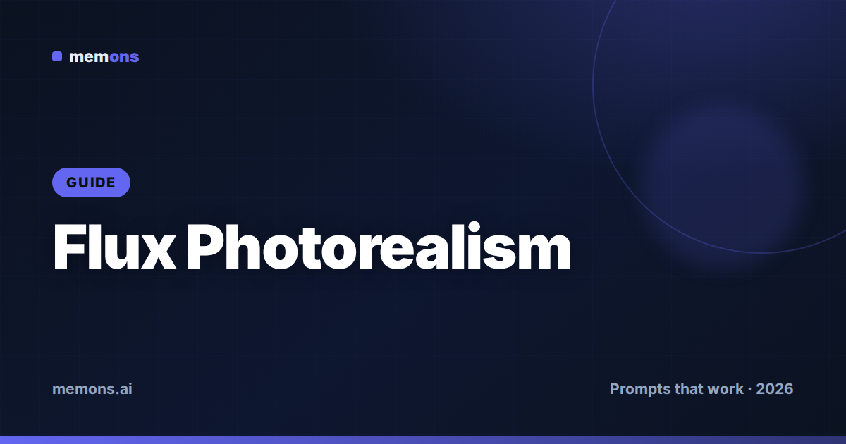 How to Prompt Flux for Photorealism (2026): Formulas + Examples