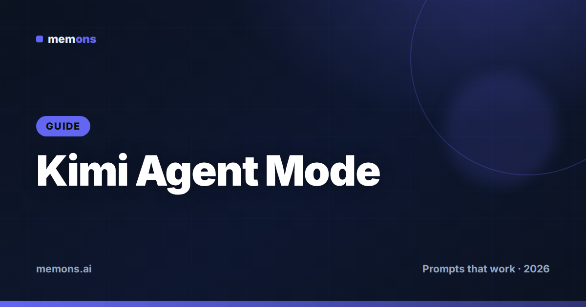 How to Prompt Kimi for Agent Mode