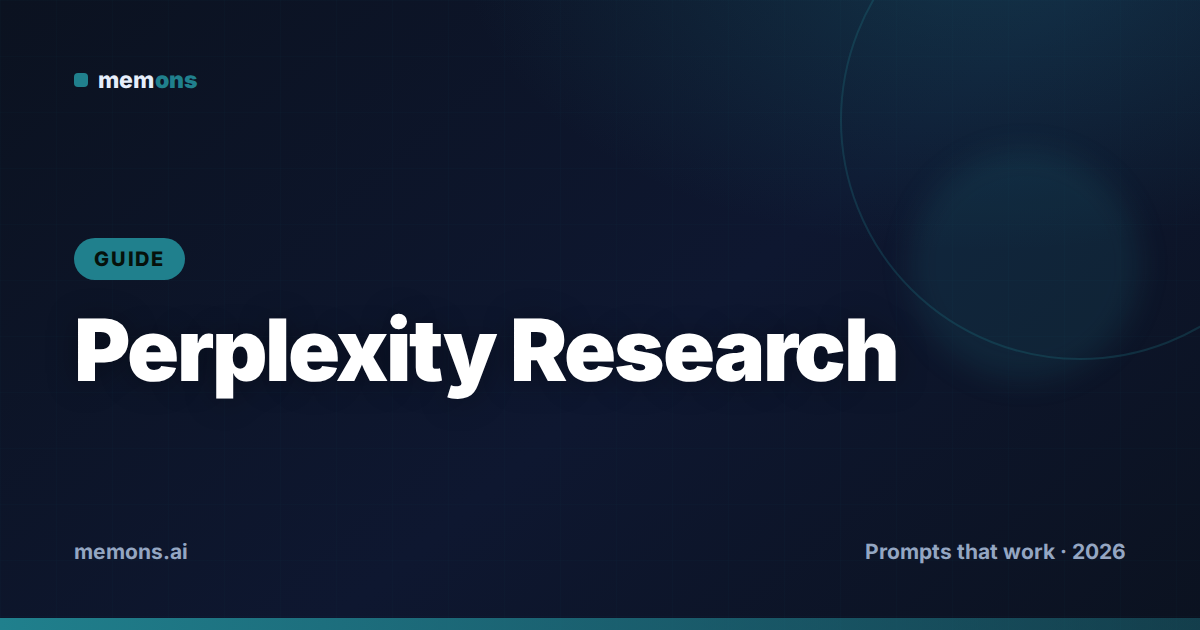 Cover for How to Prompt Perplexity for Research (2026): Formulas + Examples
