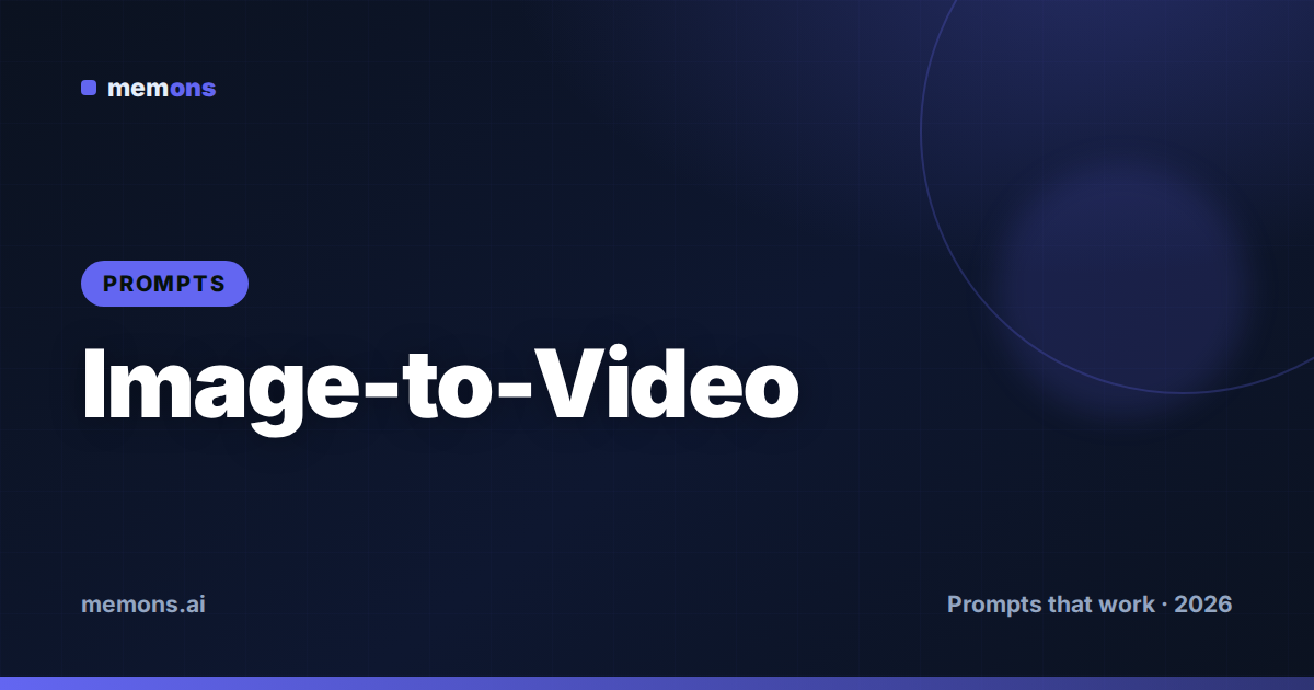 Cover for 20 Kling Prompts for Image-to-Video (2026)