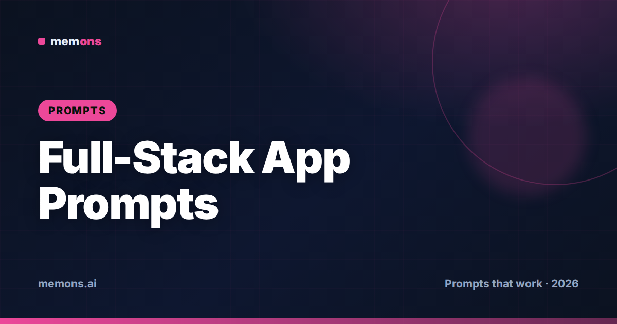 Cover for 24 Lovable Prompts for Full-Stack Apps (2026)