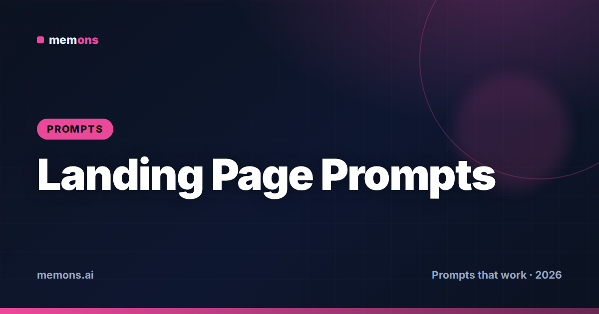 Cover for 24 Lovable Prompts for Landing Pages (2026)