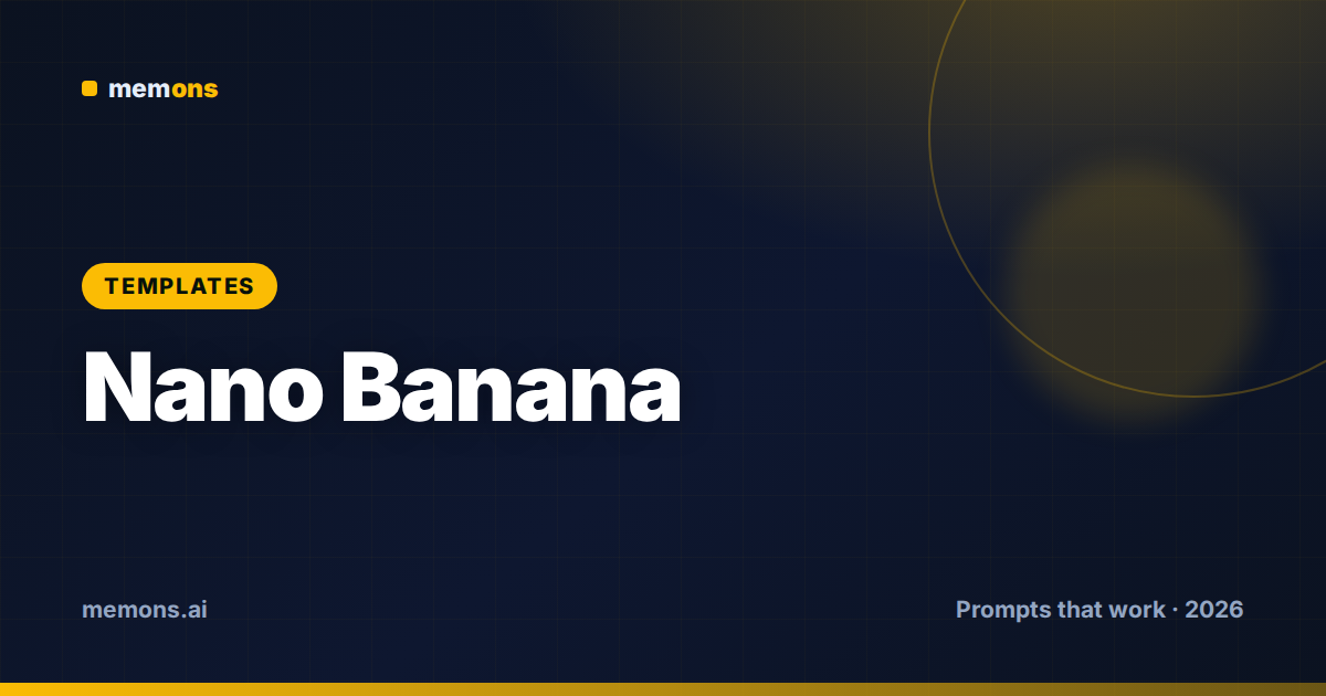 Nano Banana Prompt Templates