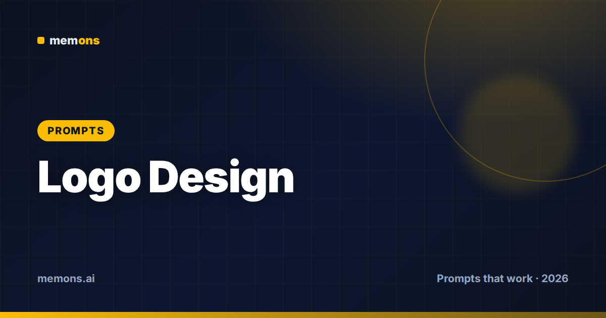 Cover for 28 Nano Banana Prompts for Logo Design (2026)