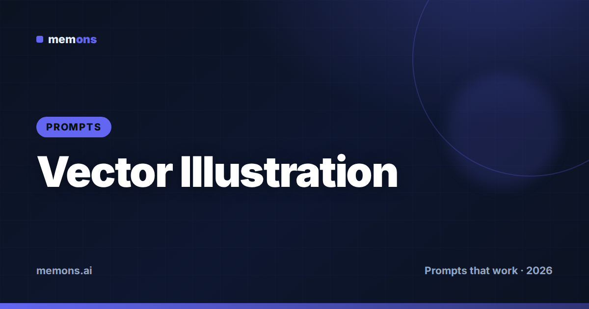 Cover for 26 Recraft Prompts for Vector Illustration (2026)