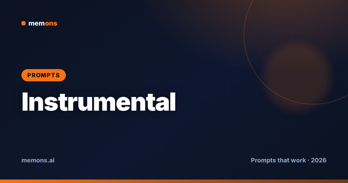 Cover for 22 Suno Prompts for Instrumental & Background Music (2026)