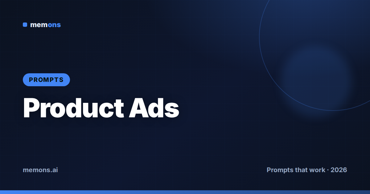 Cover for 22 Veo Prompts for Product & Ad Video (2026)